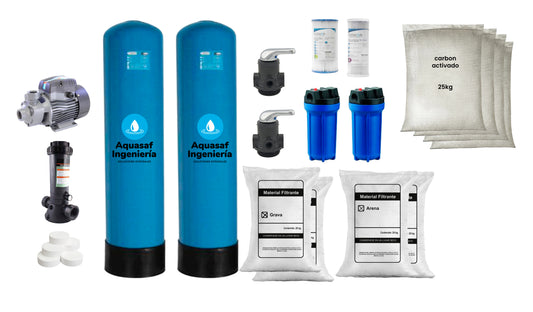 Kit de filtración No ensamblado 2M3/h valvula Manual