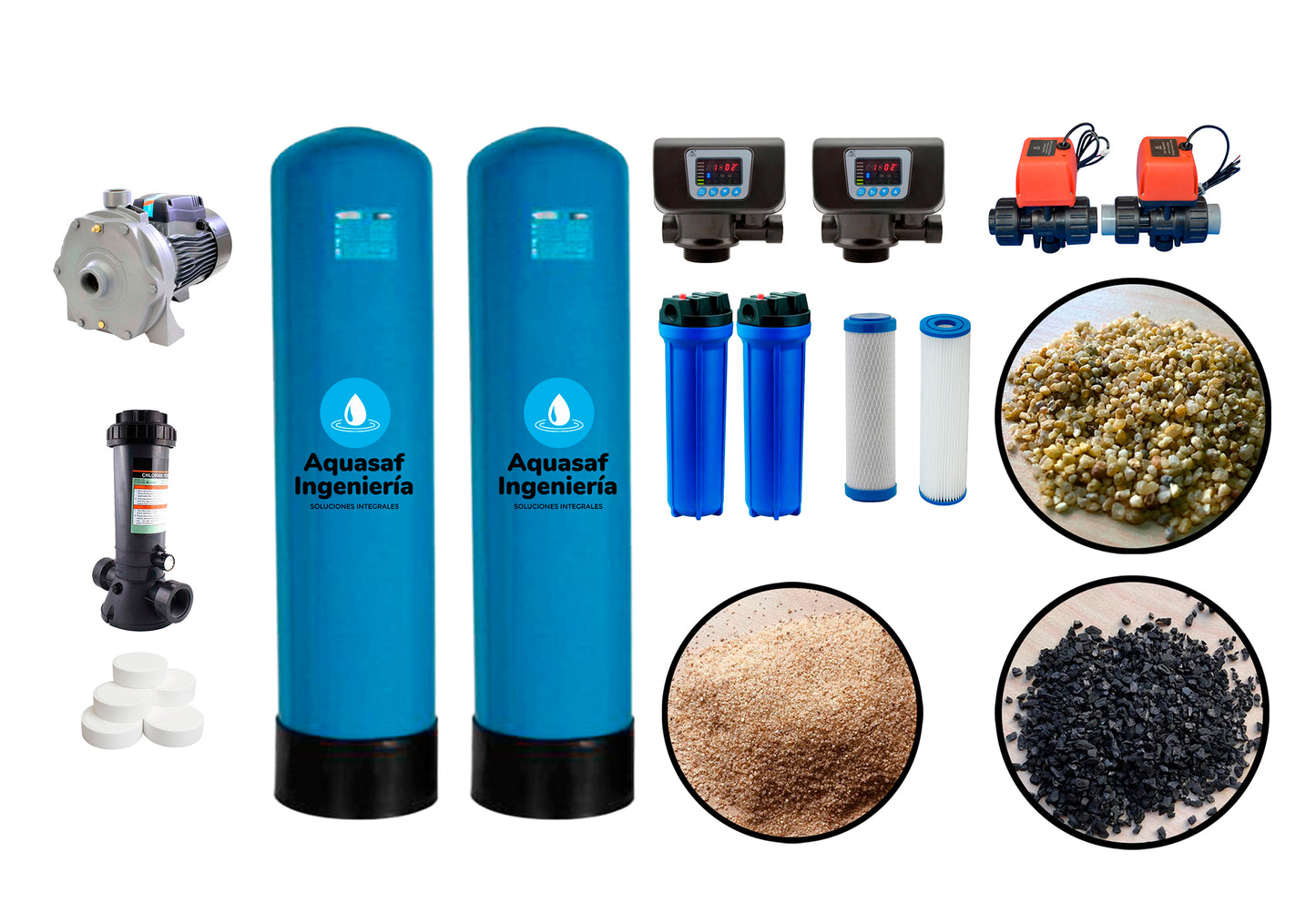 Kit de filtración No ensamblado 4M3/h válvula Automática