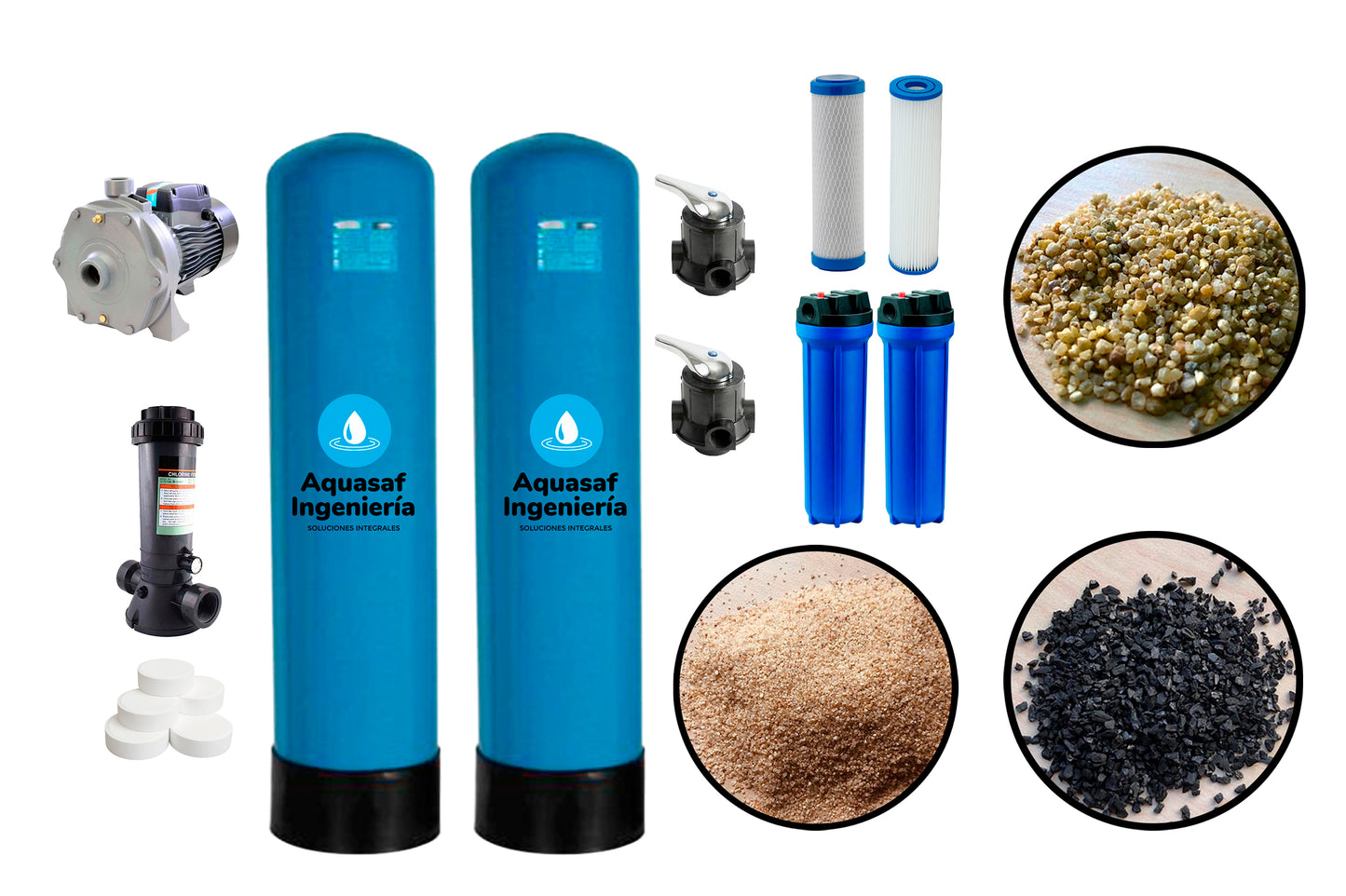 Kit de filtración No ensamblado 4M3/h válvula Manual