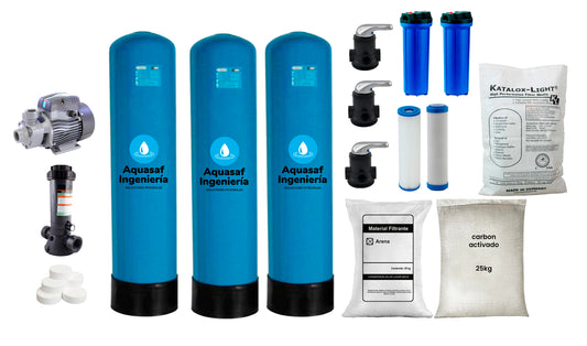 KIT de filtración eliminación hierro No ensamblado 1M3/h válvula Manual