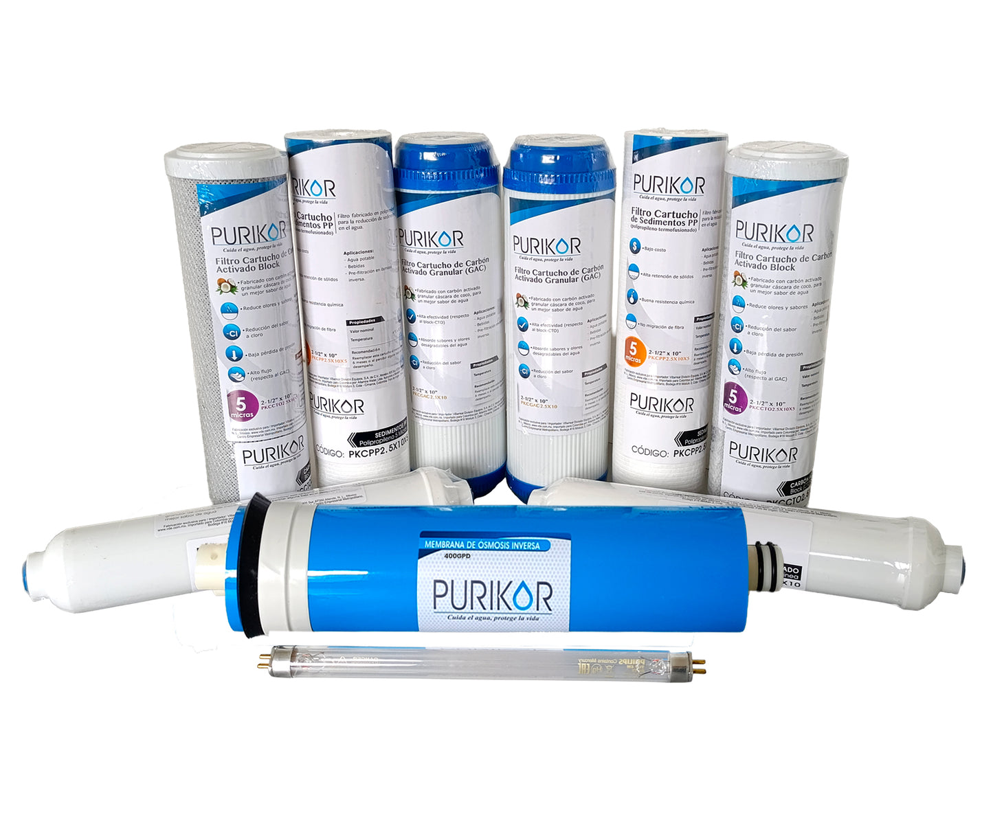 Kit de mantenimiento 12 meses para equipos de ósmosis inversa 400G uv