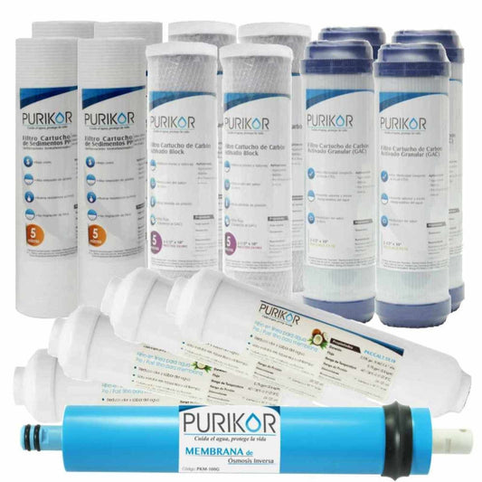 Kit de mantenimiento 24 meses para equipos de ósmosis inversa 100G