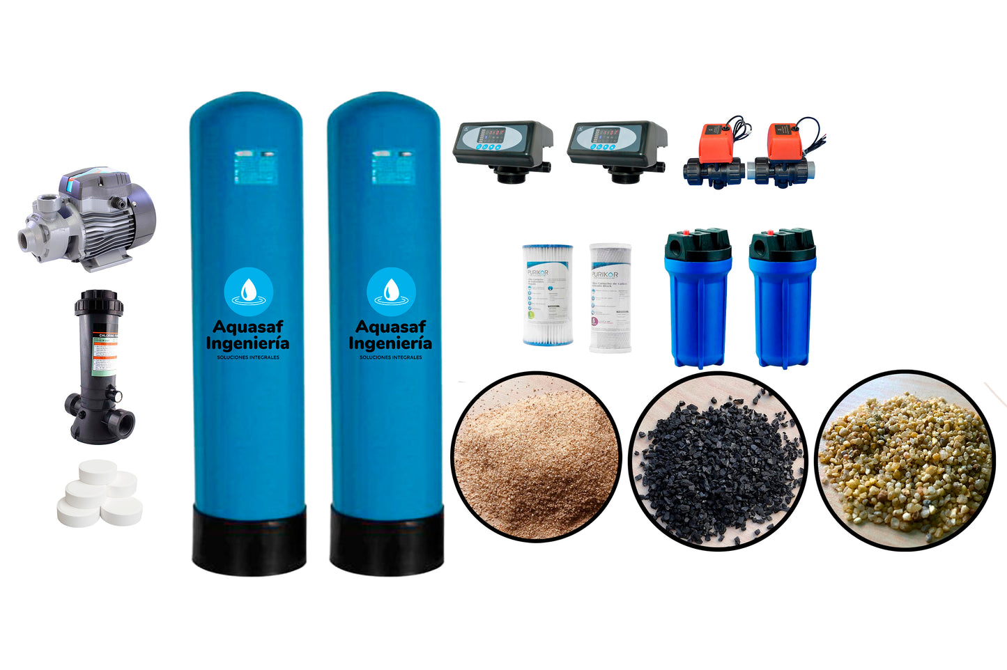 Kit de filtración No ensamblado 2M3/h válvula Automática