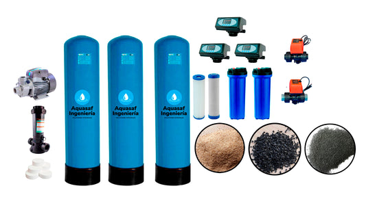 KIT de filtración Eliminación hierro No ensamblado 1M3/h válvula Automática