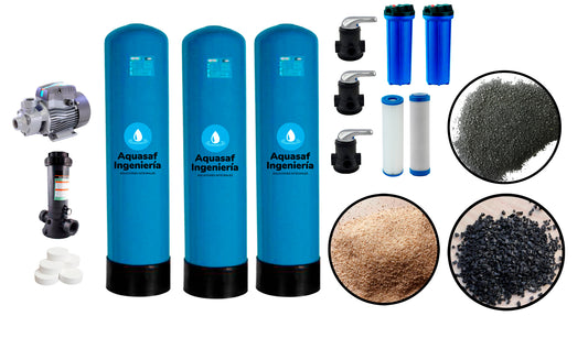 KIT de filtración eliminación hierro No ensamblado 1M3/h válvula Manual