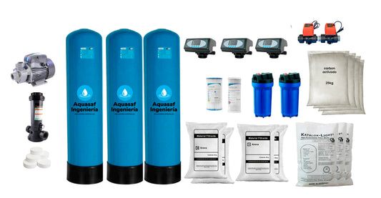 KIT de filtración eliminación hierro No ensamblado 2M3/h válvula Automático