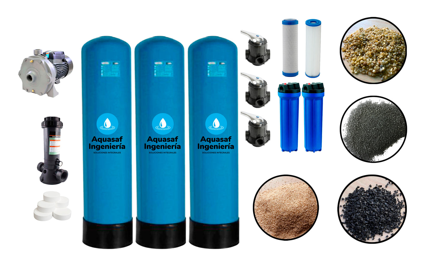 KIT de filtración eliminación hierro No ensamblado 4M3/h válvula Manual