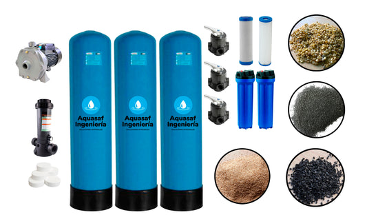 KIT de filtración eliminación hierro No ensamblado 4M3/h válvula Manual